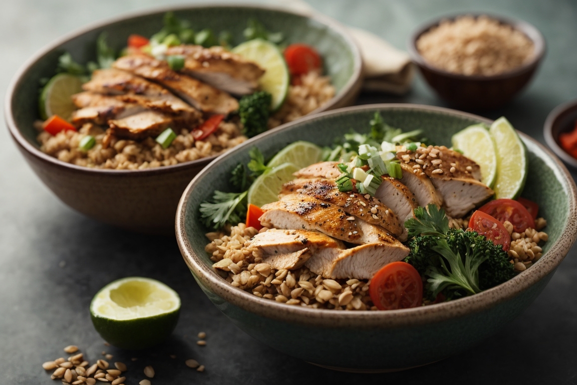 chicken grain bowls