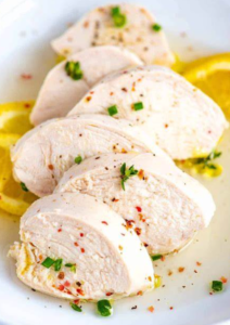 poached chicken